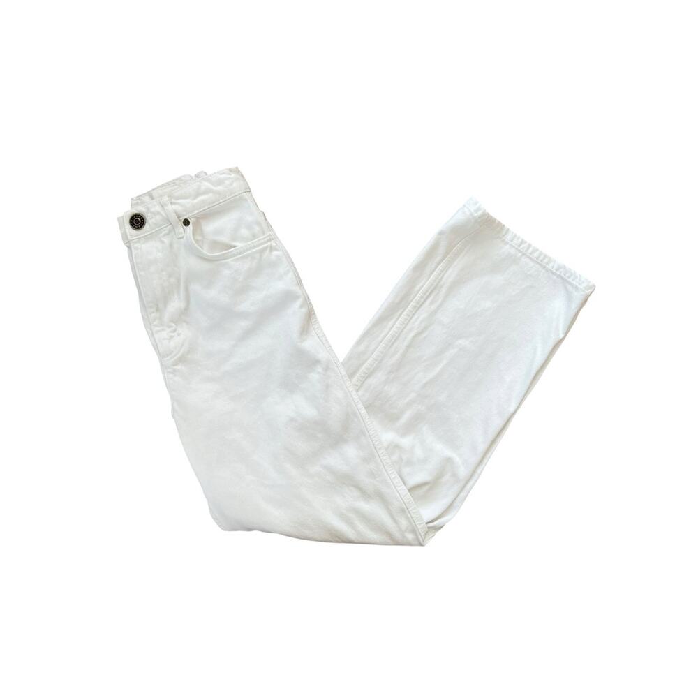 Sandro Paris Women’s White Blanc Denim High Waisted Straight Leg Jeans Size 36 - Picture 11 of 12